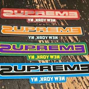 Supreme Connected Stickers Complete Set Of 4  FW21 + FREE SURPRISE